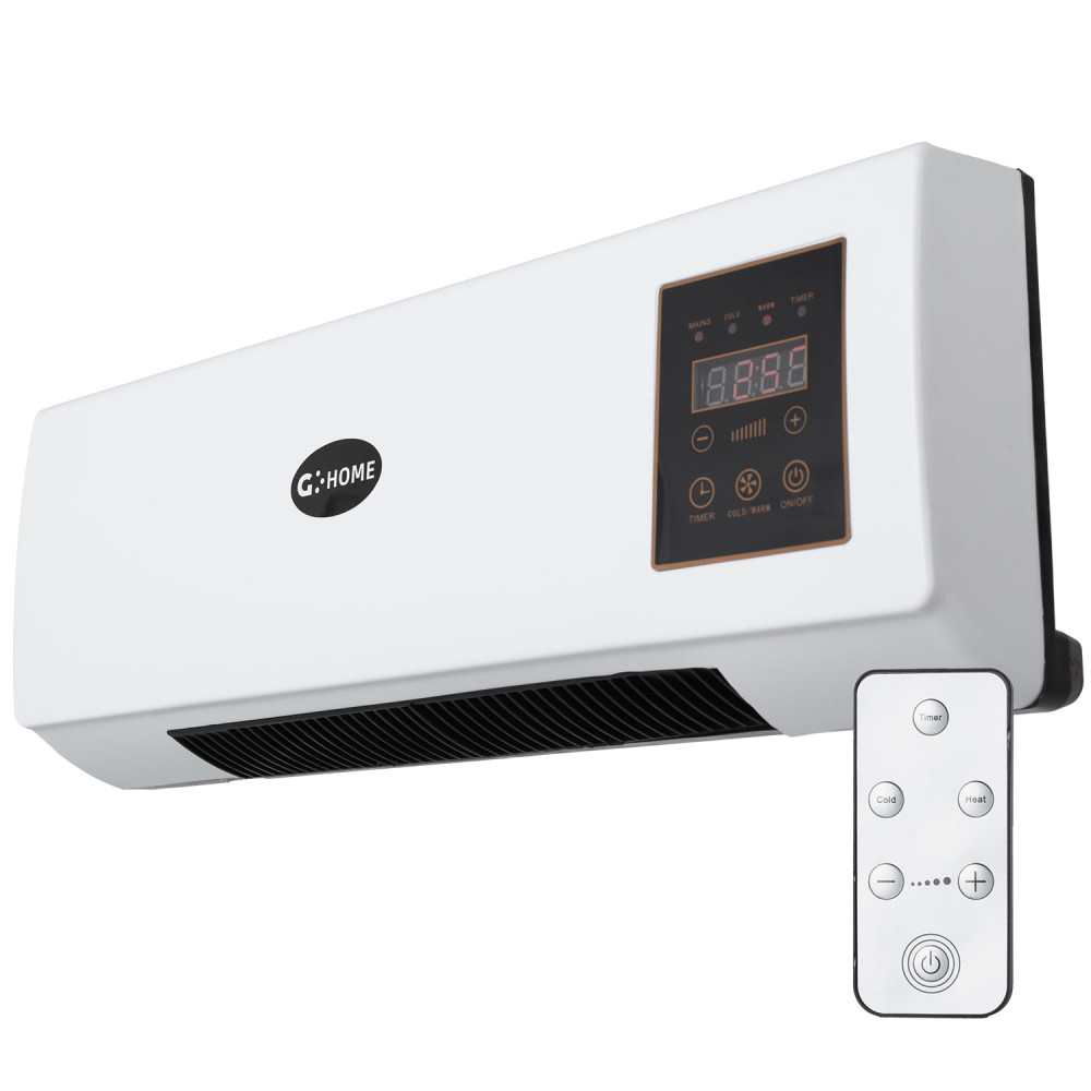 Riscaldatore PTC + Ventola 1500W Bianco Telecomando